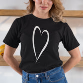Love Heart Symbol T-shirt Cute Girls Top Yoga Spiritual Hearts Fashion Women Tee
